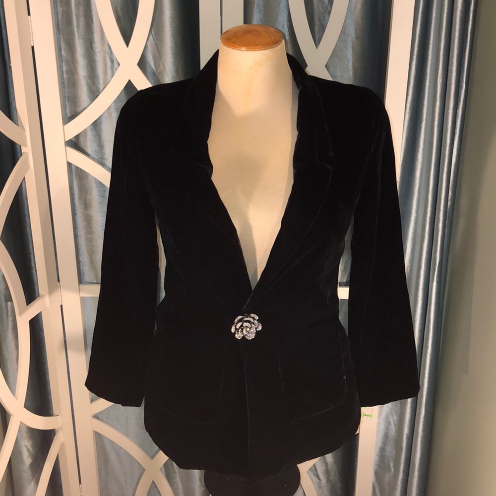 Lord & Taylor Unconstructed Velvet Blazer